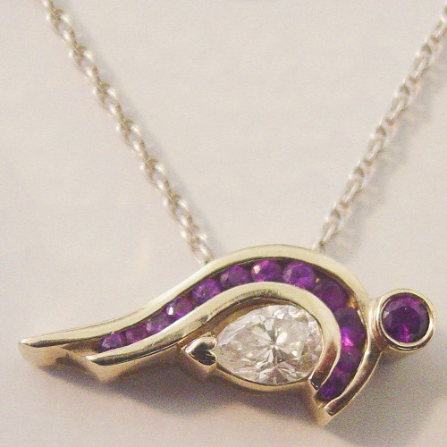 Diamond Pear Yogo 5-Way Pendant